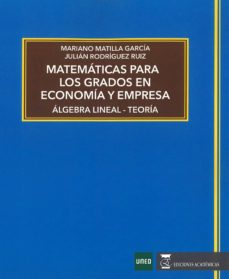 Matematicas para los grados en economia y empresa: algebra lineal - teoria