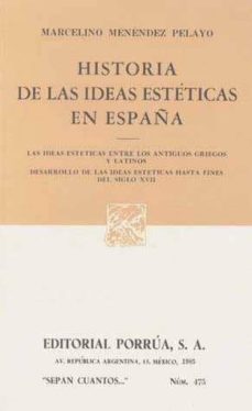 Historia de las ideas esteticas en espaÑa