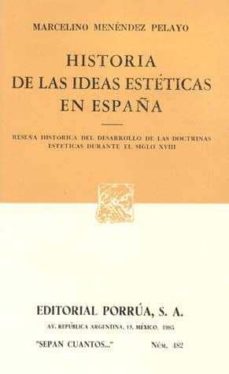 Historia de las ideas esteticas en espaÑa