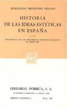 Historia de las ideas esteticas en espaÑa