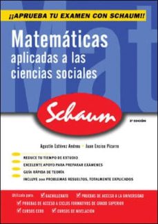 Matematicas aplicadas a las ciencias sociales (schaum selectivida d) (2ª ed.)